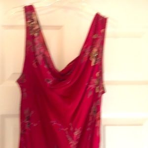 Long red dress size large